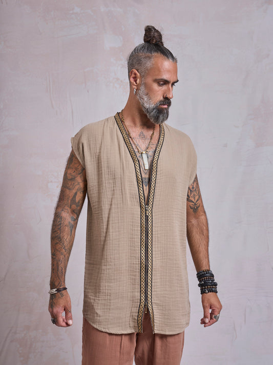 Green & Gold Orus Tunic - image 1