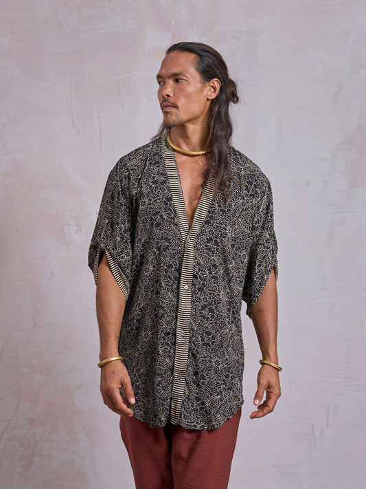 Black Flower Zeus Shirt - image 1