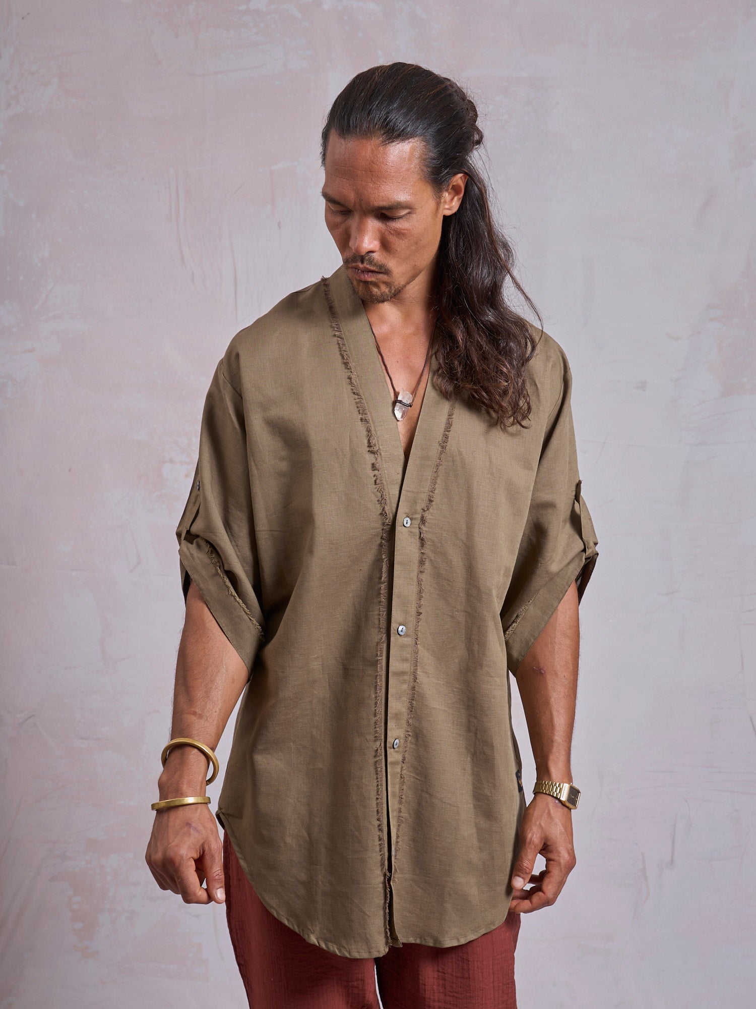 Khaki Zeus Shirt - image 1
