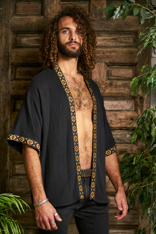 Black Organic Tottem Kimono III - image 2