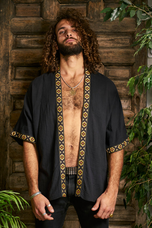 Black Organic Tottem Kimono III - image 1