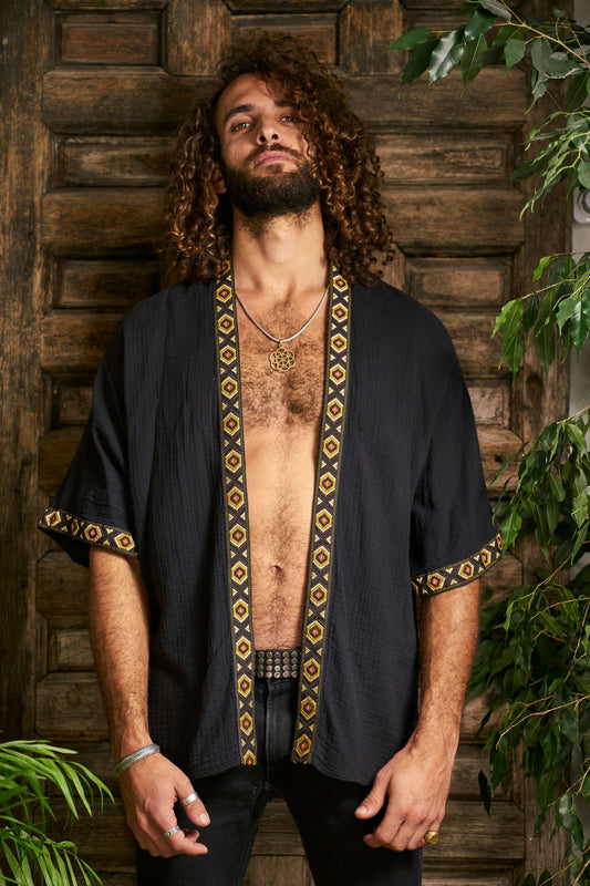 Black Organic Tottem Kimono III - image 1