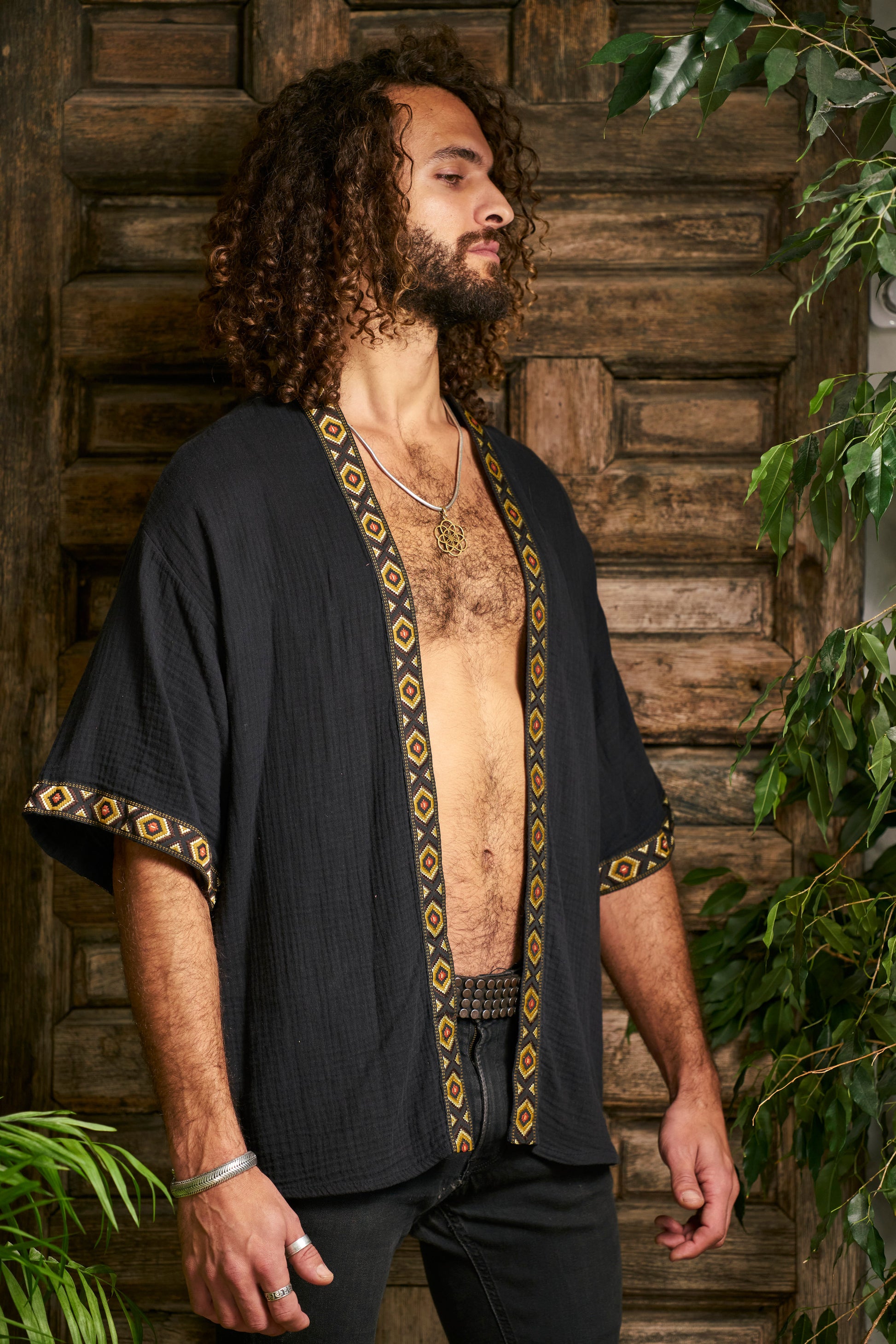 Black Organic Tottem Kimono III - image 5